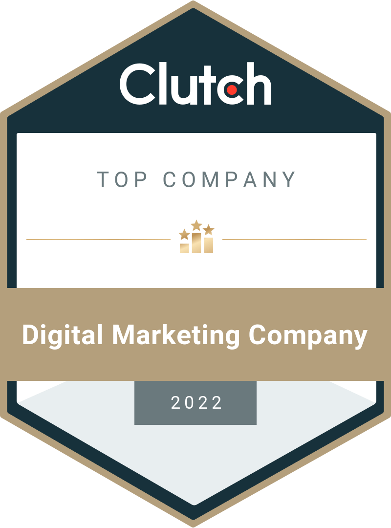 top clutchco digital marketing company 2022 award